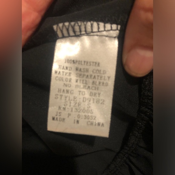 NWT Black Maxi Boho Dress with back tie and thick straps size small - Picture 8 of 10